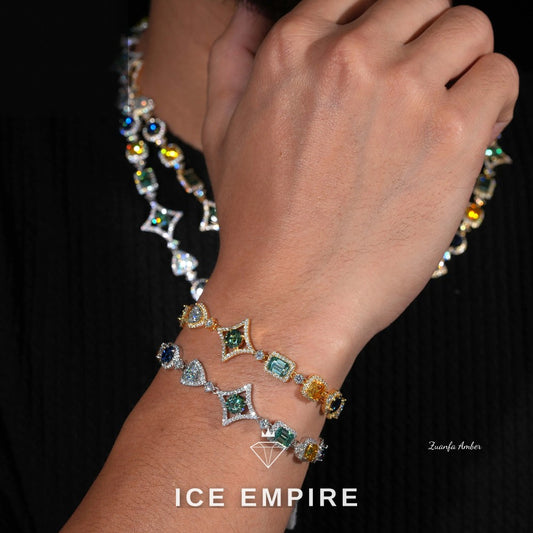 Iced Out 925 Silver Moissanite Tennis Chain