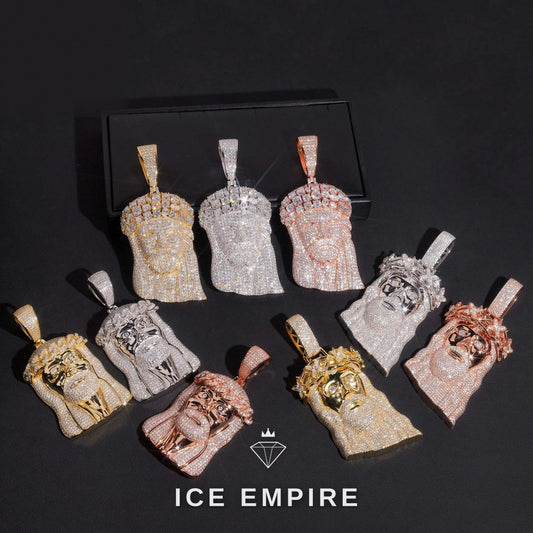 Iced Out Rose Gold Plated Moissanite Pendant