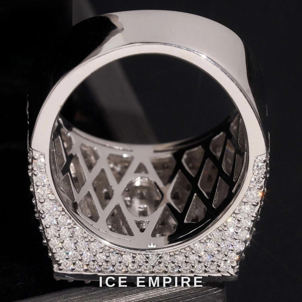 Iced Out Baguette 925 Silver Moissanite Ring
