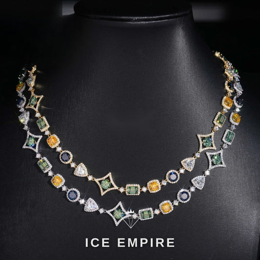 Iced Out Gold Plated Moissanite Cuban Chain