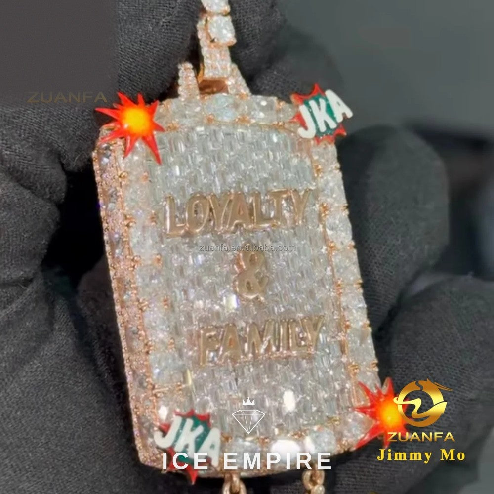 Iced Out 925 Silver Moissanite Pendant