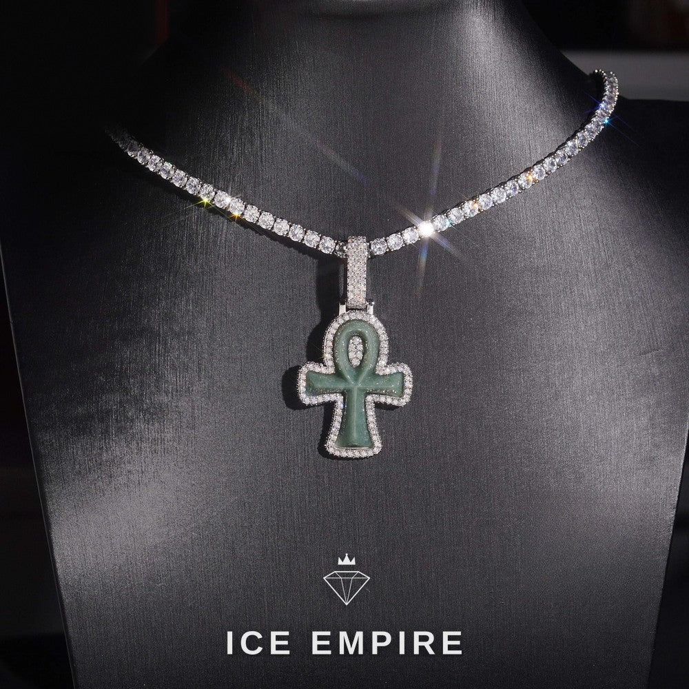 Iced Out Cross 925 Silver Moissanite Pendant