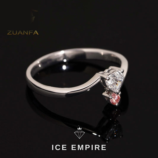 Iced Out Heart Gold Plated Lab Grown Diamond Wedding Band