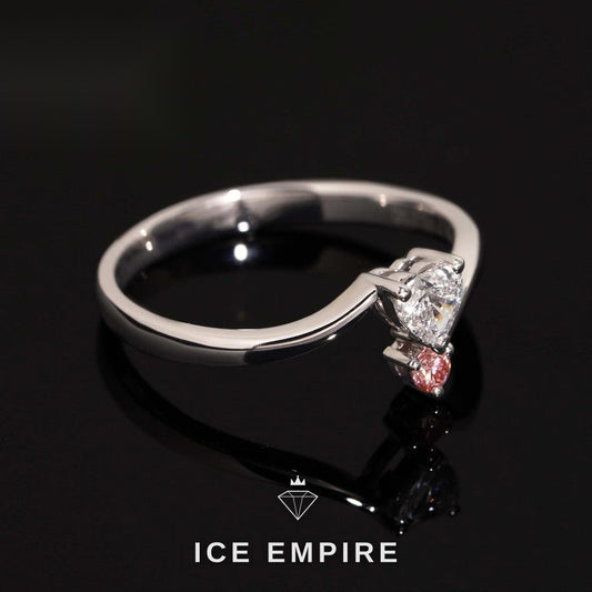 Iced Out Heart Gold Plated Lab Grown Diamond Wedding Band