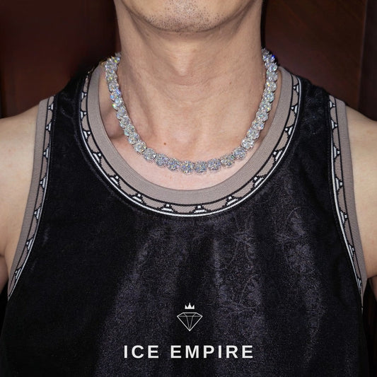 Iced Out Rose Gold Plated Moissanite Cuban Chain