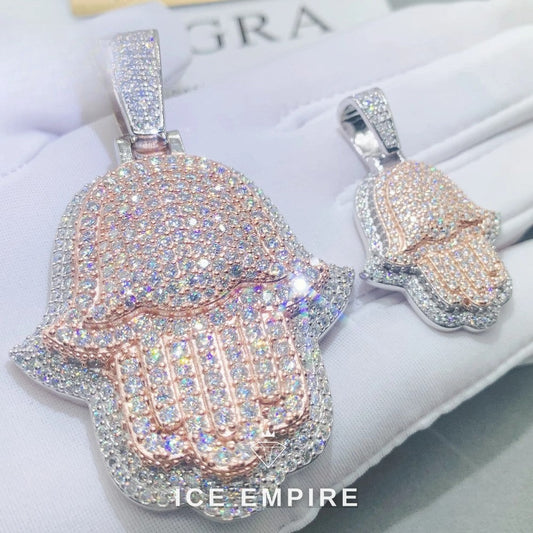 Iced Out 925 Silver Moissanite Pendant