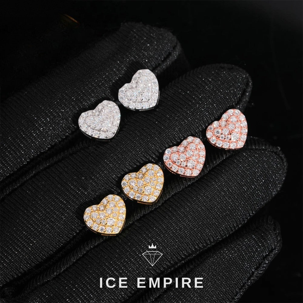 Iced Out 925 Silver Moissanite Earrings