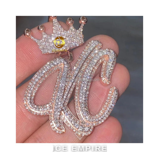Iced Out 925 Silver Moissanite Pendant