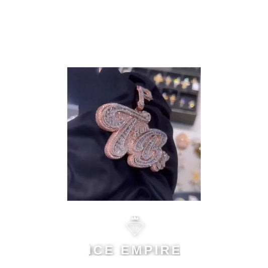Iced Out Baguette Rose Gold Plated Cuban Chain