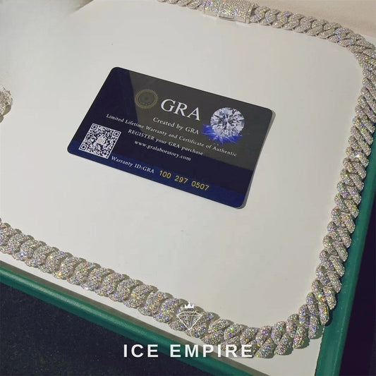 Iced Out Rose Gold Plated Moissanite Cuban Chain