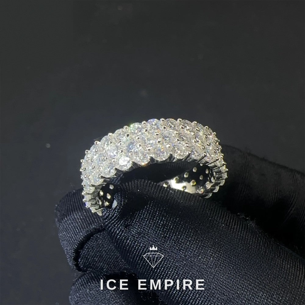 Iced Out Gold Plated Moissanite Ring