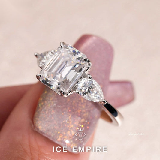 Iced Out Gold Plated Moissanite Wedding Band