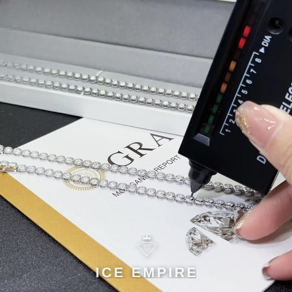 Iced Out Rose Gold Plated Moissanite Cuban Chain