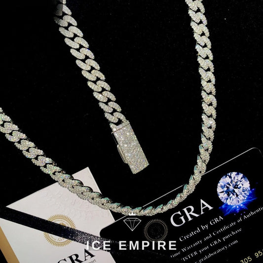 Iced Out Rose Gold Plated Moissanite Cuban Chain