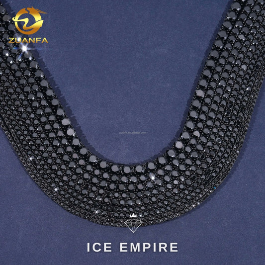 Iced Out 925 Silver Moissanite Cuban Chain