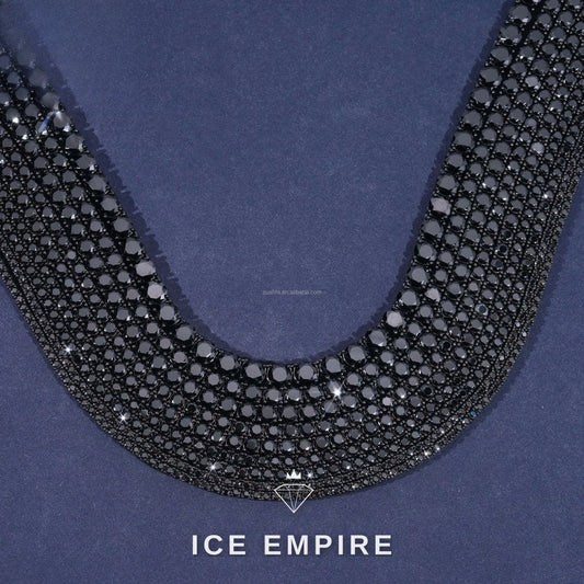 Iced Out 925 Silver Moissanite Cuban Chain
