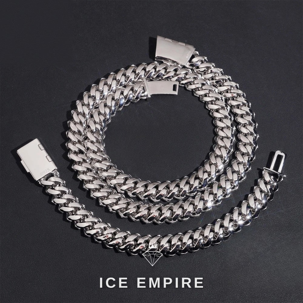 Iced Out Rose Gold Moissanite Cuban Chain