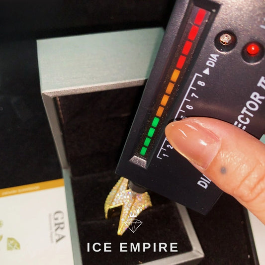 Iced Out Gold Plated Moissanite Ring