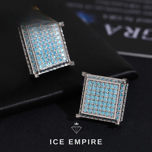 Iced Out 925 Silver Moissanite Earrings