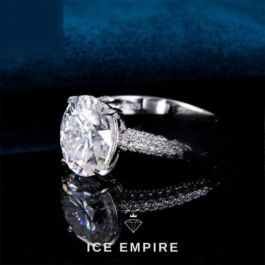 Iced Out 925 Silver Moissanite Ring
