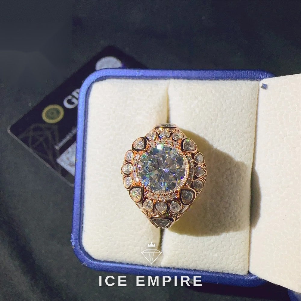 Iced Out 925 Silver Moissanite Ring