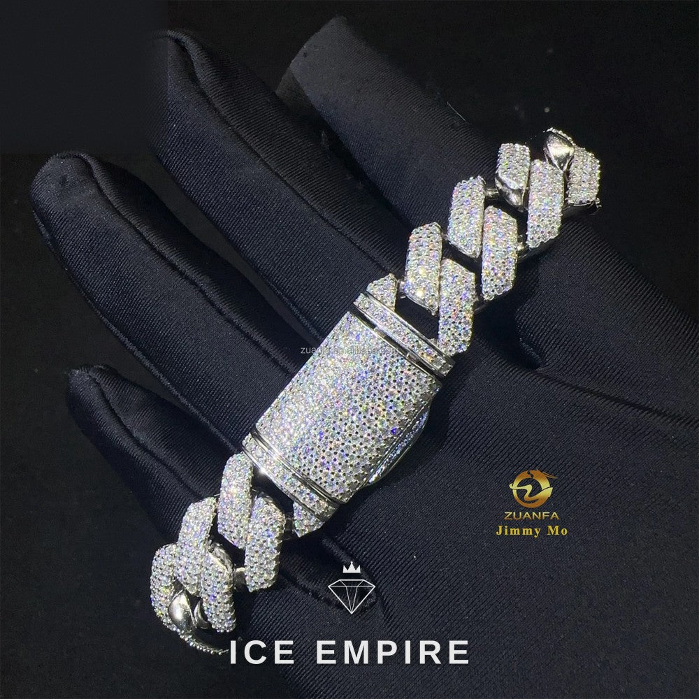 Iced Out Gold Plated Moissanite Cuban Chain