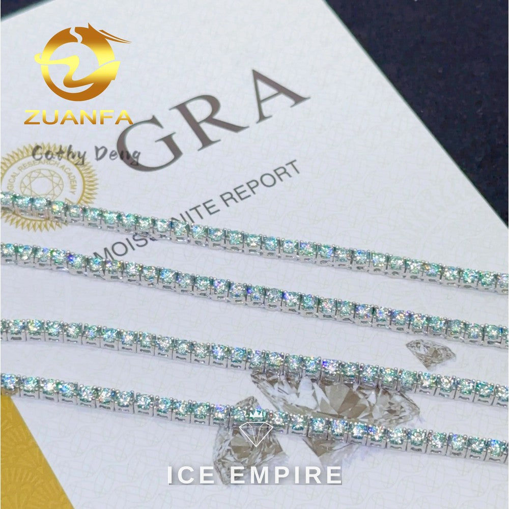 Iced Out Rose Gold Plated Moissanite Cuban Chain