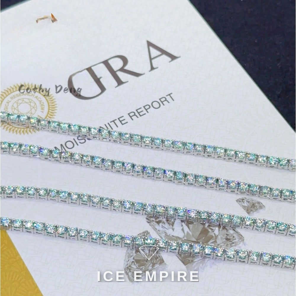 Iced Out Rose Gold Plated Moissanite Cuban Chain