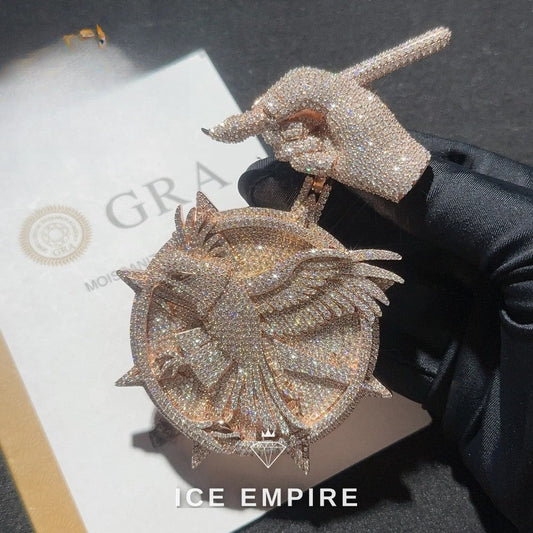 Iced Out Rose Gold Plated Pendant