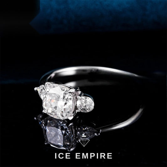 Iced Out 925 Silver Moissanite Ring