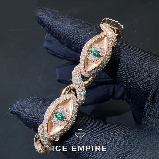 Iced Out 925 Silver Moissanite Cuban Chain