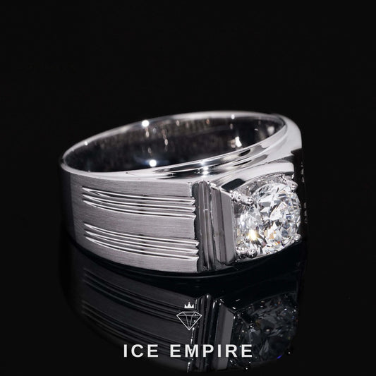 Iced Out 18K Gold Lab Grown Diamond Ring