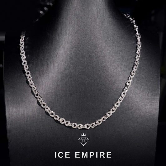 Iced Out Rose Gold Plated Moissanite Cuban Chain