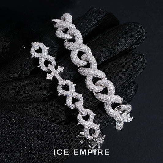 Iced Out Rose Gold Plated Moissanite Cuban Chain