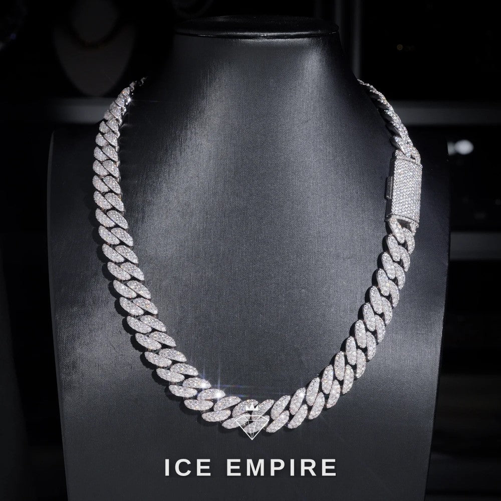 Iced Out Gold Plated Moissanite Cuban Chain