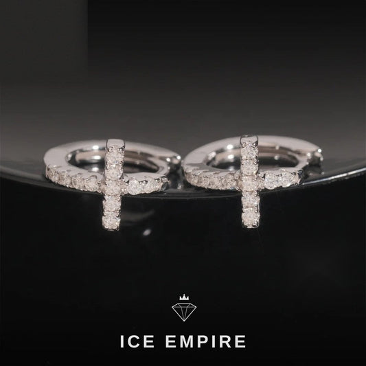 Iced Out 925 Silver Moissanite Earrings