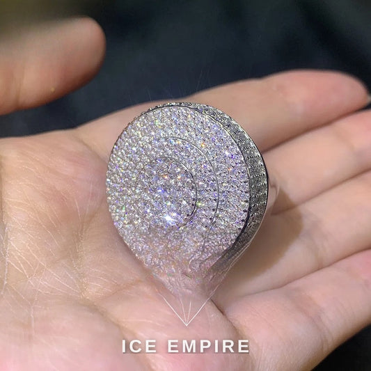 Iced Out Gold Plated Moissanite Ring