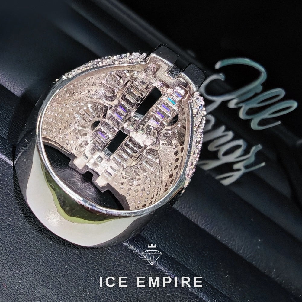 Iced Out Rose Gold Plated Moissanite Ring