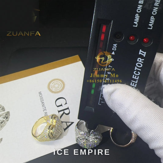 Iced Out Baguette 925 Silver Moissanite Ring
