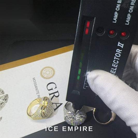 Iced Out Baguette 925 Silver Moissanite Ring