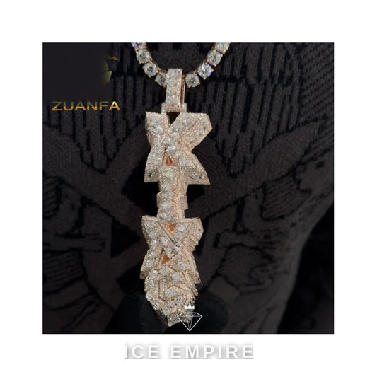 Iced Out Rose Gold Plated Moissanite Cuban Chain