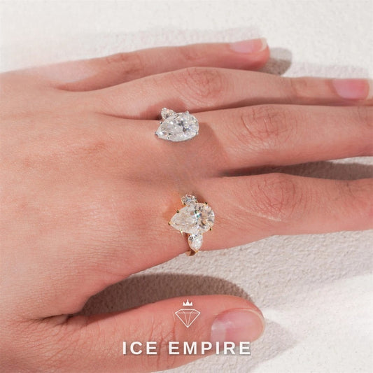 Iced Out 14K Gold Lab Grown Diamond Ring