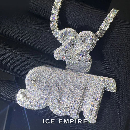 Iced Out 925 Silver Moissanite Tennis Chain