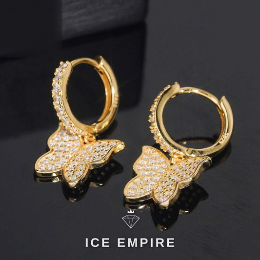 Iced Out 925 Silver Moissanite Stud Earrings