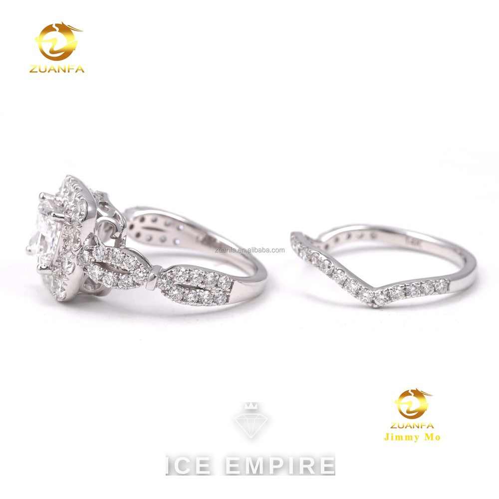 Iced Out 14K Gold Lab Grown Diamond Engagement Ring