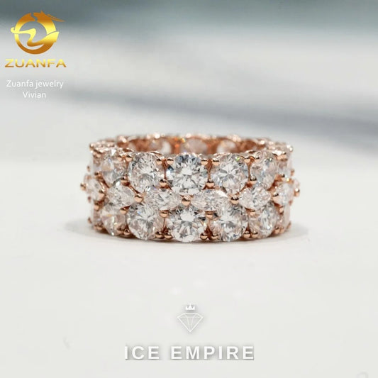 Iced Out Gold Plated Moissanite Ring