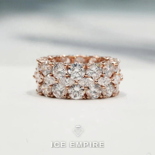 Iced Out Gold Plated Moissanite Ring