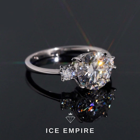 Iced Out Gold Plated Moissanite Wedding Band