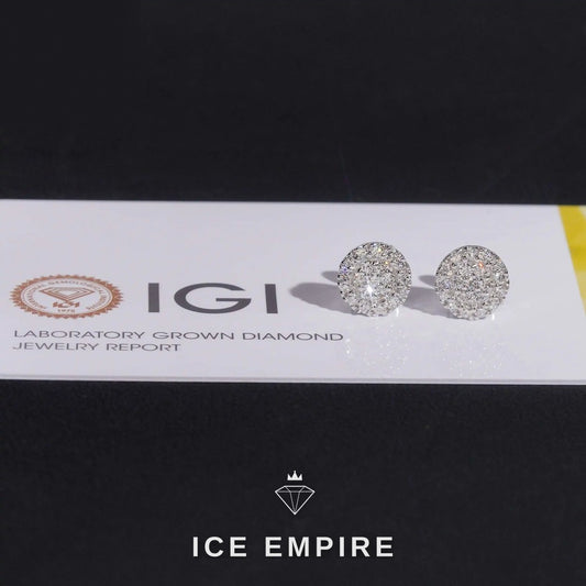 Iced Out Rose Gold Plated Earrings