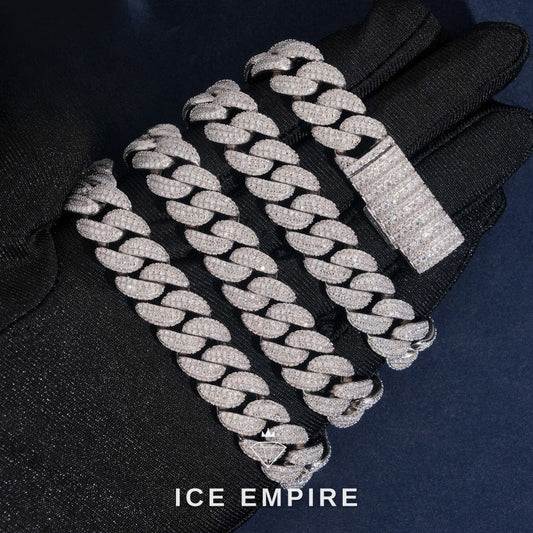 Iced Out Rose Gold Plated Moissanite Cuban Chain